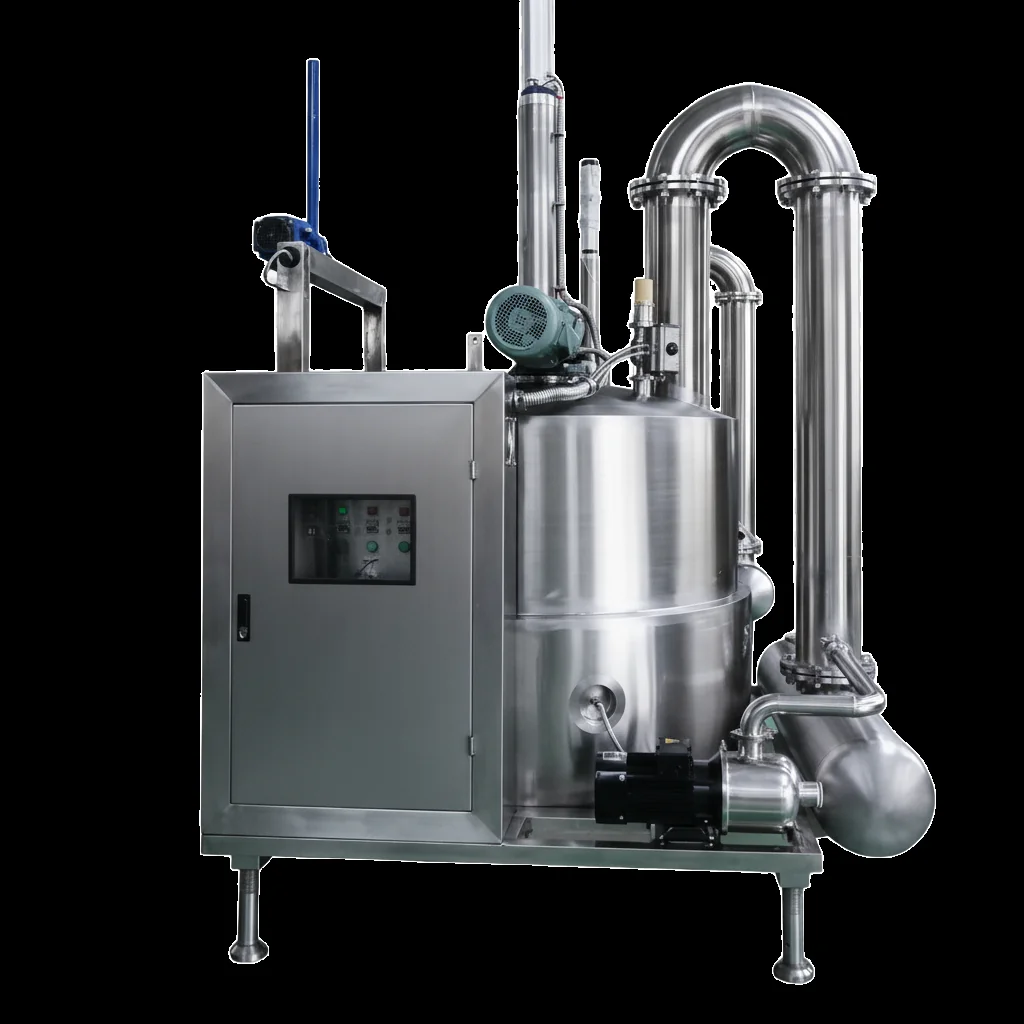 QS-VF100 batch vacuum fryer, front view: the 100 KG-per-batch entry model for vacuum-fried snack production