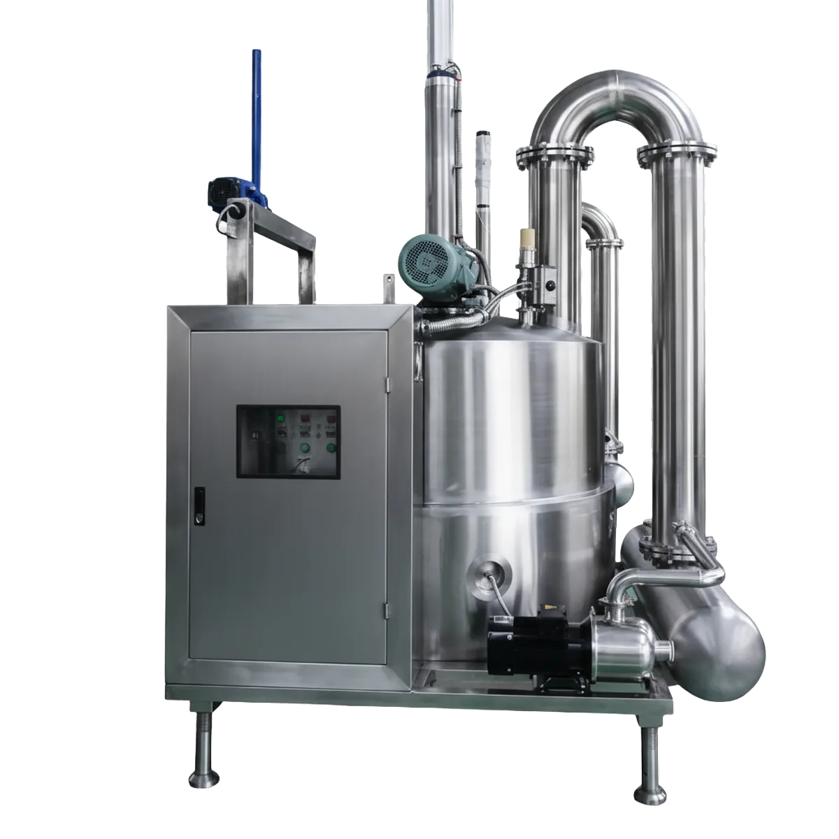 QS-VF100 vacuum fryer front view in a snack production plant