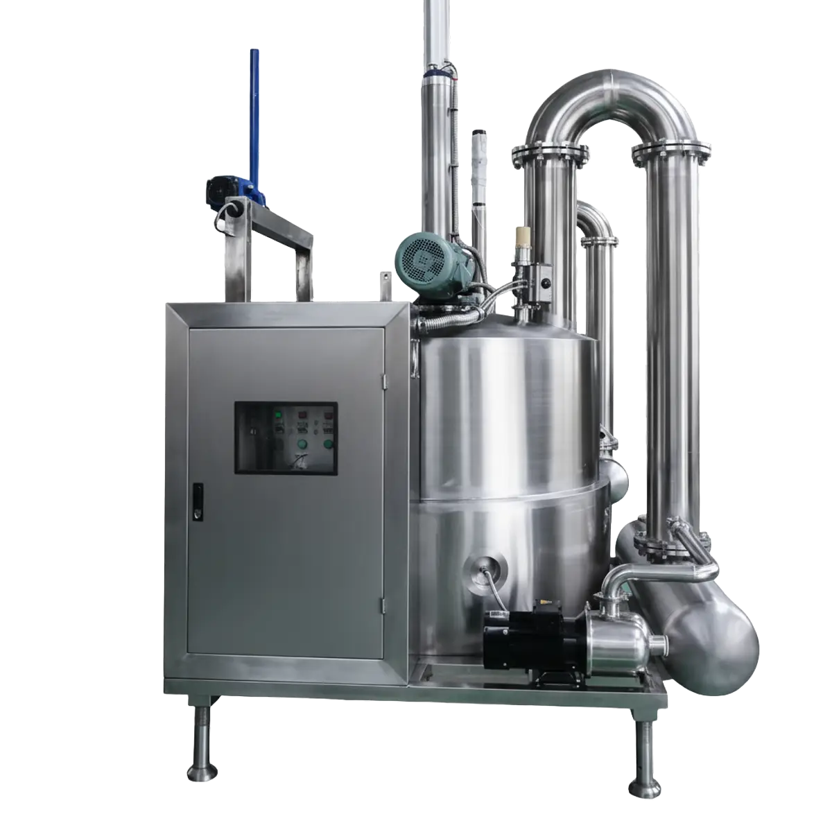 QS-VF100 batch vacuum fryer front view: 100 KG per batch, the entry model for vacuum-fried snack production