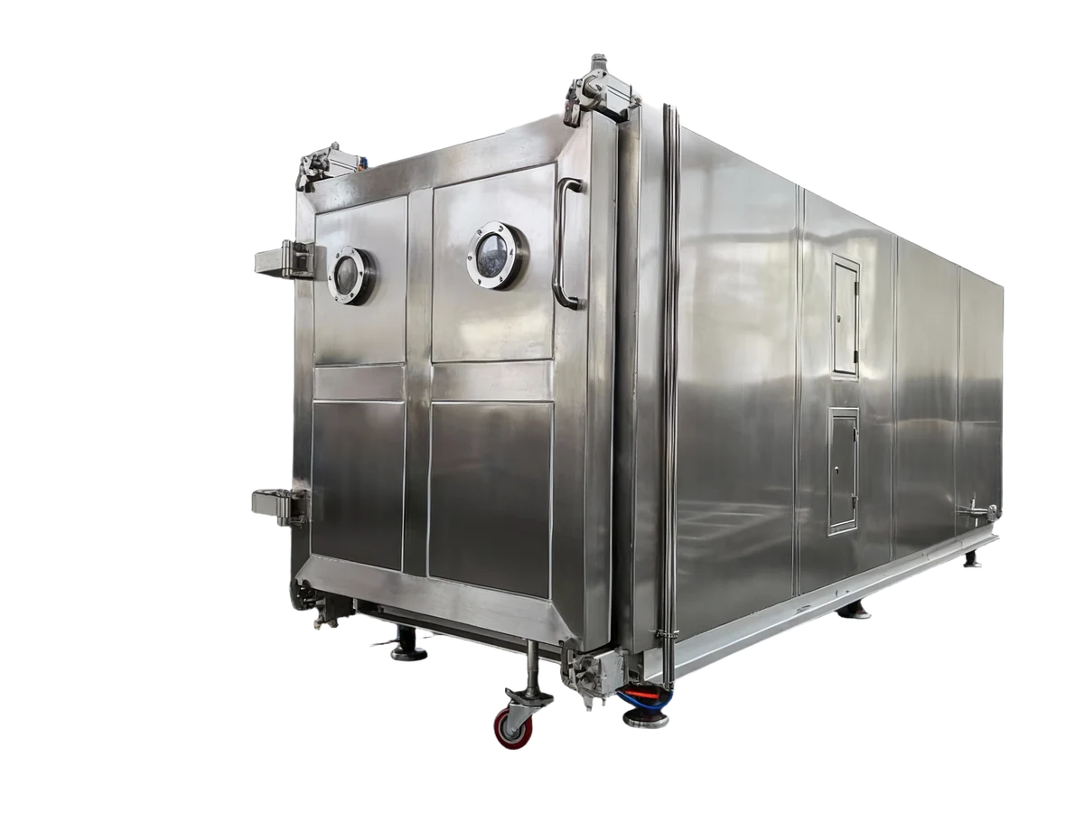 Square-chamber SUS304 industrial freeze dryer for commercial food lyophilization