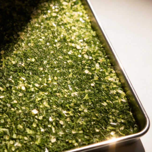 Freeze-dried scallions